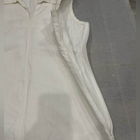 [6]Vintage La Redoute Linen/Cotton Maxi Sleeveless Shift Dress - Picture 3 of 8